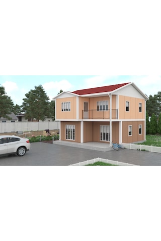 122 M2 Çift Katlı Prefabrik Ev
