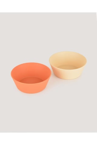 Yuvarlak Bebek Mama Tabağı 2'li Set Peach - Vanillia