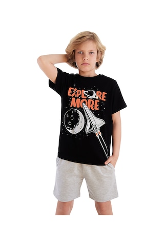 Denokids Mshb&g Explore Erkek Çocuk T-shirt Şort Takım Renkli Çok Renkli