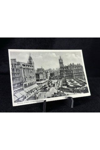 İngiltere Post Card Princes Street Edinburgh 1930-1950'li Yıllarından