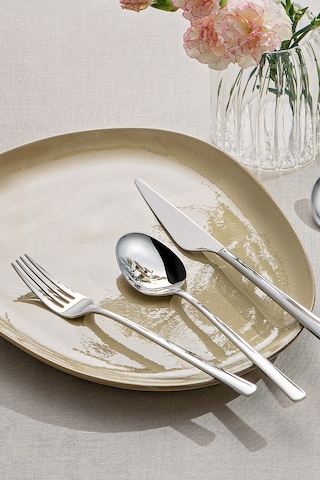 Emsan Ladin 84 Parça 12 Kişilik Çatal Kaşık Bıçak Seti Kutulu Gümüş