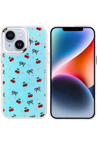 Zore Apple Uyumlu iPhone 13 Kılıf Airbag Tasarımlı Sys Hadra Kapak - Kiraz Kiraz