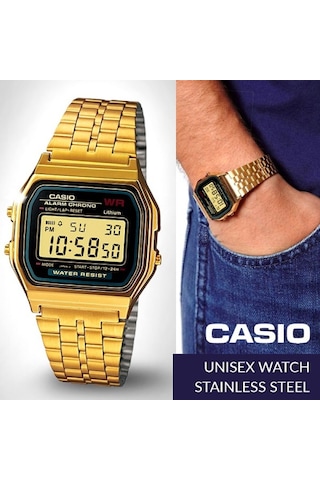 Casio A159wgea-1df Quartz Dijital Çelik Altın Rengi 33 Mm Kadın Kol Saati Altın