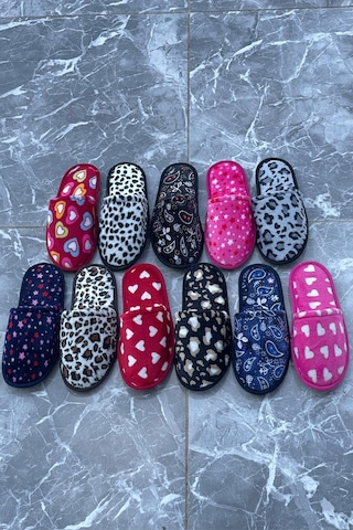 Modafrato Çanak 5'li Paket Kapalı Kadın Terlik Ev Terliği Paket Ürün