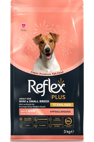 Reflex Plus Hypoallergenic Kuzu Etli Mini Irk Kısırlaştırılmış Yetişkin Köpek Maması 3 Kg