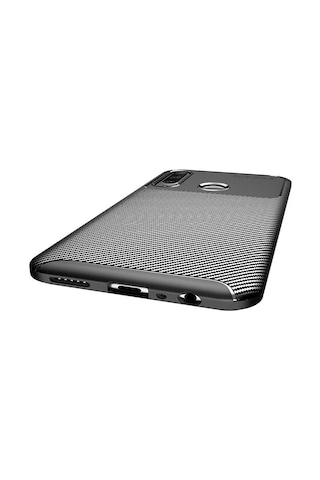 Huawei Y6p Kılıf Negro Karbon Tasarım Silikon Kılıf 001