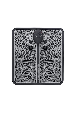 Padalink Ayak Tabanı Ems Akım Masaj Matı - 6 Mod 9 Seviye, Akıllı Otomatik Kapanma, Pilli, İç Çizgiler Stimülasyonu, Pu Deri Lacivert