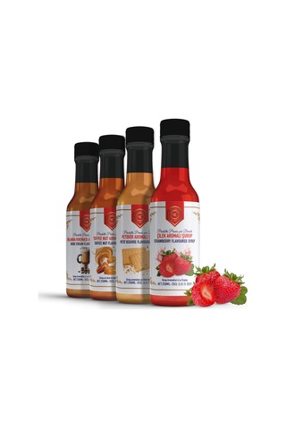 Nish Petibör, Irish Cream, Toffee Nut, Çilek Aromalı Şurup 4'lü Set 4x250 Ml -pet Şişe