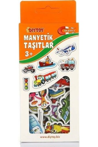 Diytoy Manyetik Taşıtlar 30 Parçalı Eğitim Seti Magnet Taşıt