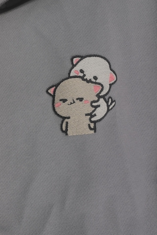 Luess Unisex Çocuk %100 Pamuklu Kedi Nakışlı Kışlık Hırka -gri 3-4 Yaş 8-9 Yaş Gri