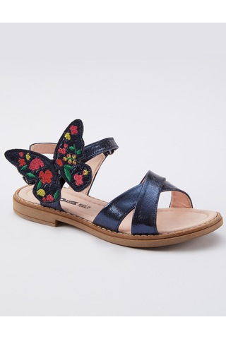 Denokids Kelebek Kız Sandalet Siyah