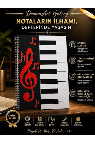 Piyano Defteri, Müzik Defteri, Nota Defteri