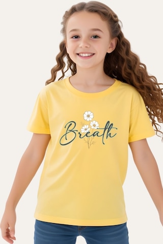 Panios Kids Baskısız Düz Kız Çocuk Tişört Çok Renkli