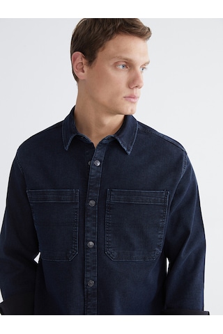 Lcw Jeans İndigo Rahat Kalıp Erkek Jean Gömlek