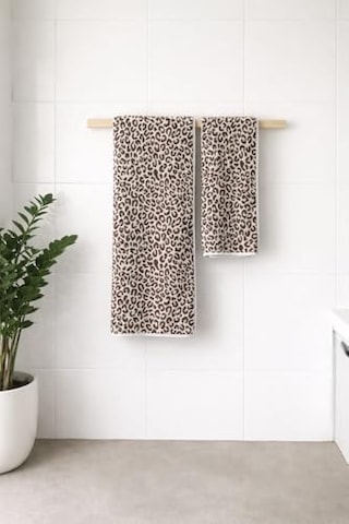 Leopar Desen Havlu Seti Hamam Seti 50x90 Ve 70x140 Cm Banyo Havlusu Çeyizlik, 2lı-hamatakımı-leopar 4 Renk