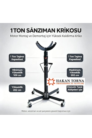 Çift Piston Hidrolik Şanzıman Krikosu 1 Ton