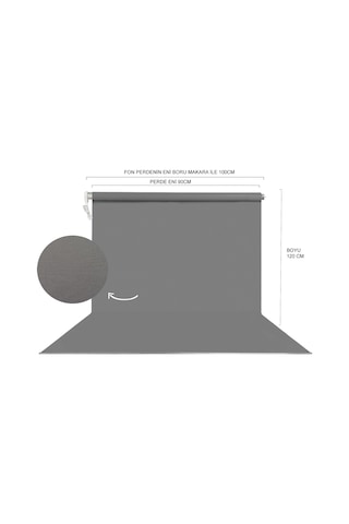 Hs Stüdyo Teknik 90x120cm Gri Fon Perdesi Seti