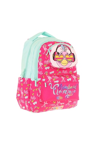 Kaukko Toys Kız Çocuk 3d Flamingo Şekilli İlkokul Ve Günlük Sırt Çantası - Kırmızı Yeşil - L5235 Kırmızı - Yeşil