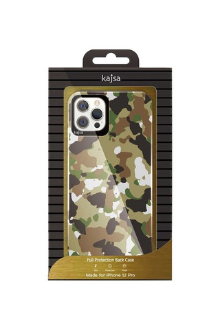 Kajsa Apple Uyumlu iPhone 12 Kılıf Asker Desenli Kajsa Camo Kapak ZORE-216570