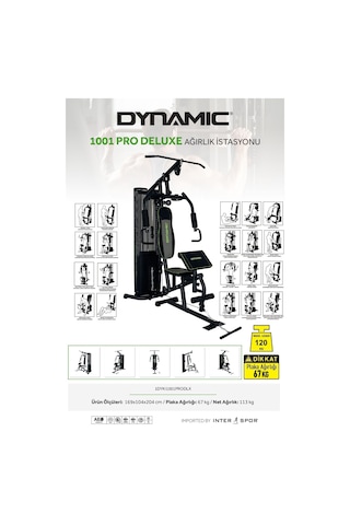 Dynamic Voit Garantili 1001 Pro Deluxe Çalışma Istasyonu Homegym (67KG Plaka Ağırlığı)