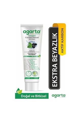 Agarta Doğal Hindistan Cevizi Özlü Aktif Karbon Diş Macunu 100 ML