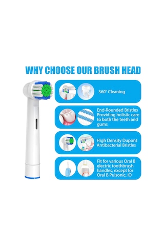 Oral-b Braun İle Uyumlu Yedek Diş Fırçası Kafaları, 4 Adet Profesyonel Elektrikli Diş Fırçası Kafaları Fırça