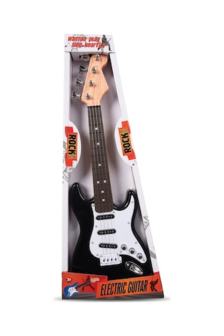 Pilli Elektronik Rock Gitarı 44 Cm 45111 Siyah
