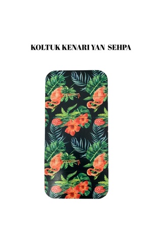 Ahşap Katlanabilir Koltuk Kolçak Tepsisi - Esnek Yan Sehpa Ve Bardak Altlığı - Koltuk Düzenleyici Flamingo