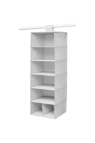 Ikea 7 Bölmeli Stuk Depolama Beyaz Gri 803.708.70 Boyut 11 ¾x11 ¾x35 ½