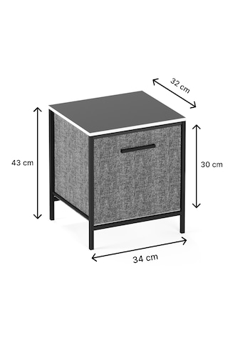 Çok Amaçlı Dolap 1 Çekmeceli Komodin Sehpa Çam 1595