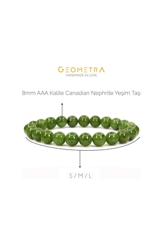 Geometra Concept Kanada Yeşim Taşı Doğaltaş Bileklik Çok Renkli