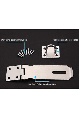 Stainless Steel Padlock Hasp, Heavy Duty Hasp And Staple, Door Ha