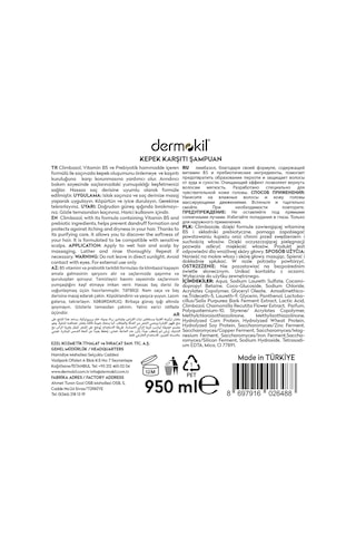 Dermokil Prebiyotik & Vitamin B5 Kepeğe Karşı Şampuan 950 Ml Kepekli