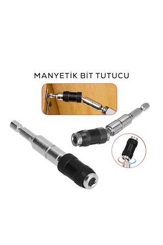 Mafsallı Manyetik Bits Tutucu 1/4 Döner Başlık 0-20 5250