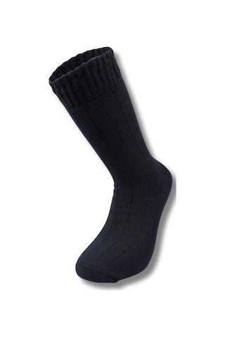 Nordsox 1 Çift Lacivert Havlu Kışlık Erkek Lambswool Soket Çorap Lacivert