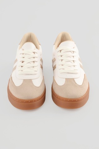 Mubiano Kadın Sneaker Bağcıklı Spor Ayakkabı Leron Beyaz Beyaz