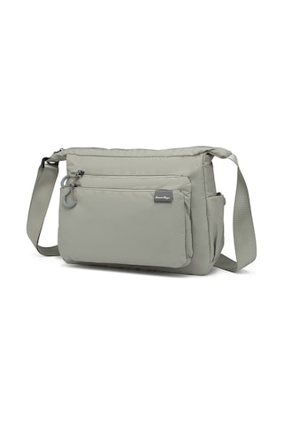 Smart Bags Hafif Kumaş Orta Boy Çok Cepli Kadın Postacı Çapraz Çanta Açık Gri