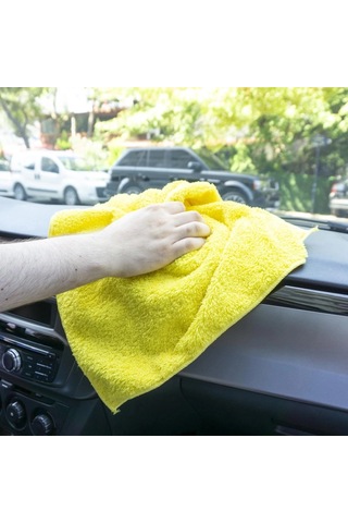 Tüm Yüzeylere Uygun Yüksek Performans Mikrofiber Temizlik Bezi 50 x 50 CM Sarı