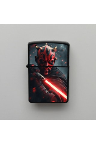 Star Wars Darth Maul Benzinli Siyah Çakmak Magnet Hediye Siyah