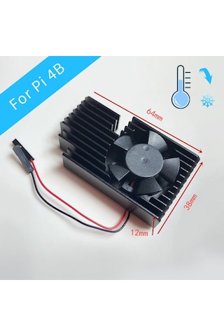 Raspberry Pi 4b / 3b+ / 3b Plus / 3b İçin Cnc Extreme Soğutma Fanı Soğutucu Kiti