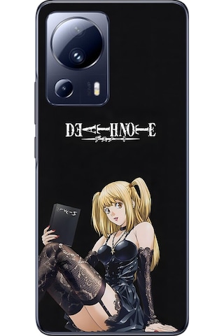 Xiaomi Mi 13 Lite Uyumlu Şeffaf Kılıf Death Note 3 Tasarımlı