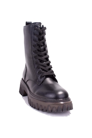 Hammer Jack 10224640 Sherly Siyah Ortopedik Günlük Deri Kadın Bot 001