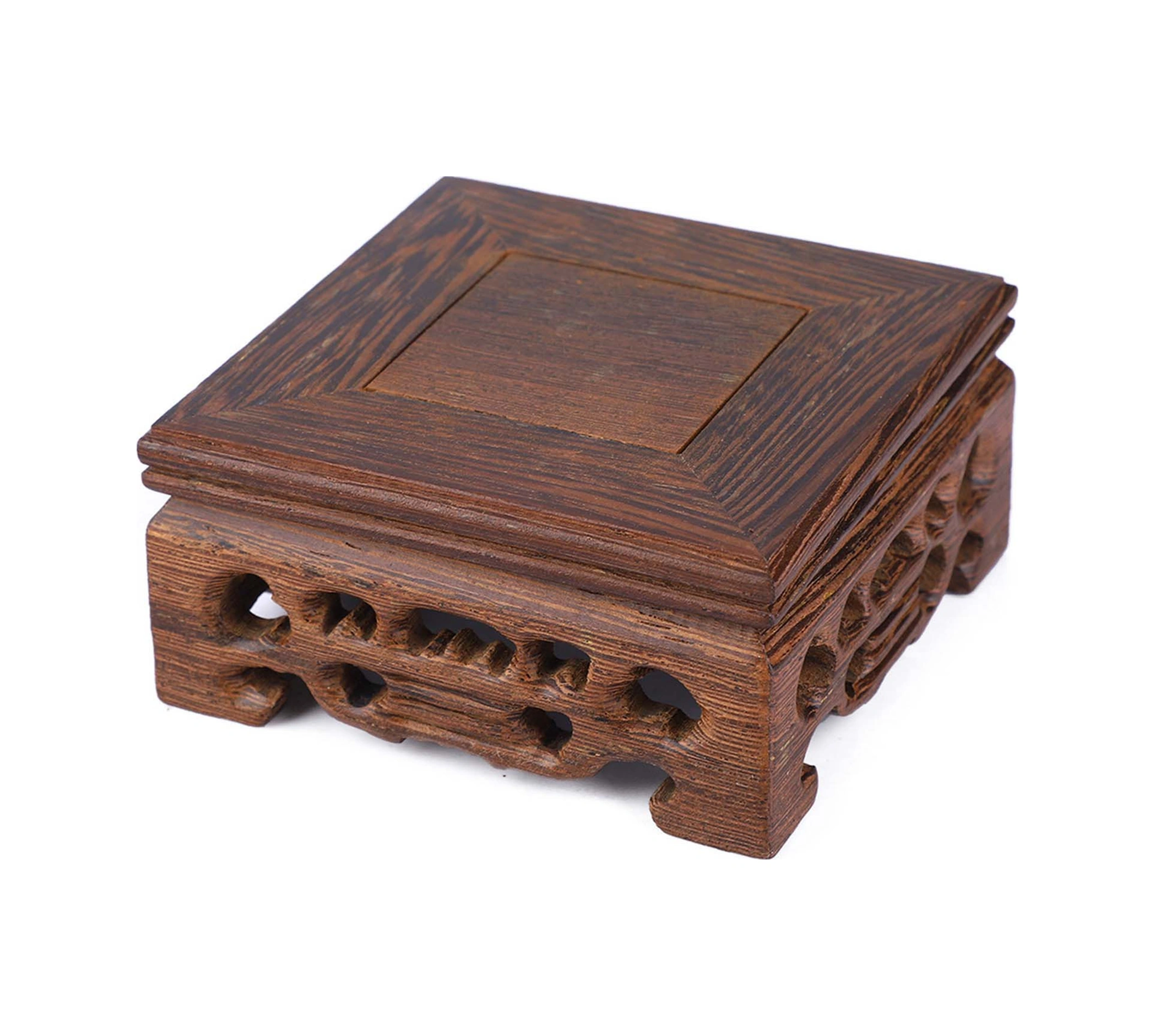 Konesam Ahşap Retro Masaüstü Dekorasyon Tabanı - Vazalar, Fincanlar, Pencereler İçin Pratik Taşınabilir 10x10x3.7 Cm