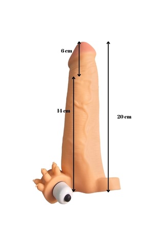 River World 20 Cm'lik Geçmeli Titreşimki Dokusu Et Pe Nis Kılıfı