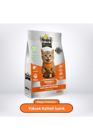 Happy Tavuklu Yavru Kuru Kedi Maması 500 G