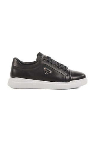 Ayakmod Premium 2040 M Siyah-beyaz Hakiki Deri Erkek Sneaker Sıyah/beyaz