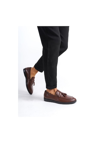 Mubiano Hakiki Deri Mbd100-tb Taba Püsküllü Erkek Spor Ayakkabı & Loafer Taba