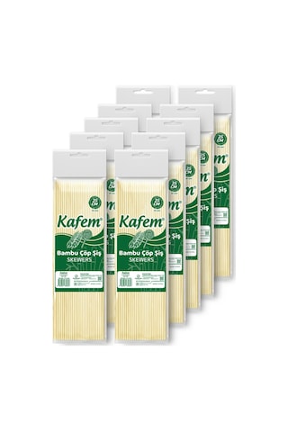 Kafem Bambu Çöp Şiş 25 cm 100 Lü X 10 Paket