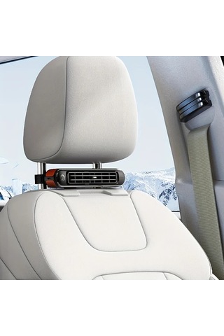 Xuweiwei Taşınabilir Araba Koltuğu Fanı Kahverengi Usb Gücü 3 Hiz Ayarlı Soğutma Başlık Ve Sırtlık İçin Araç Konforu