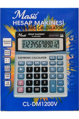 Masis Cl-dm1200v 12 Hane Masaüstü Hesap Makinesi Çok Renkli